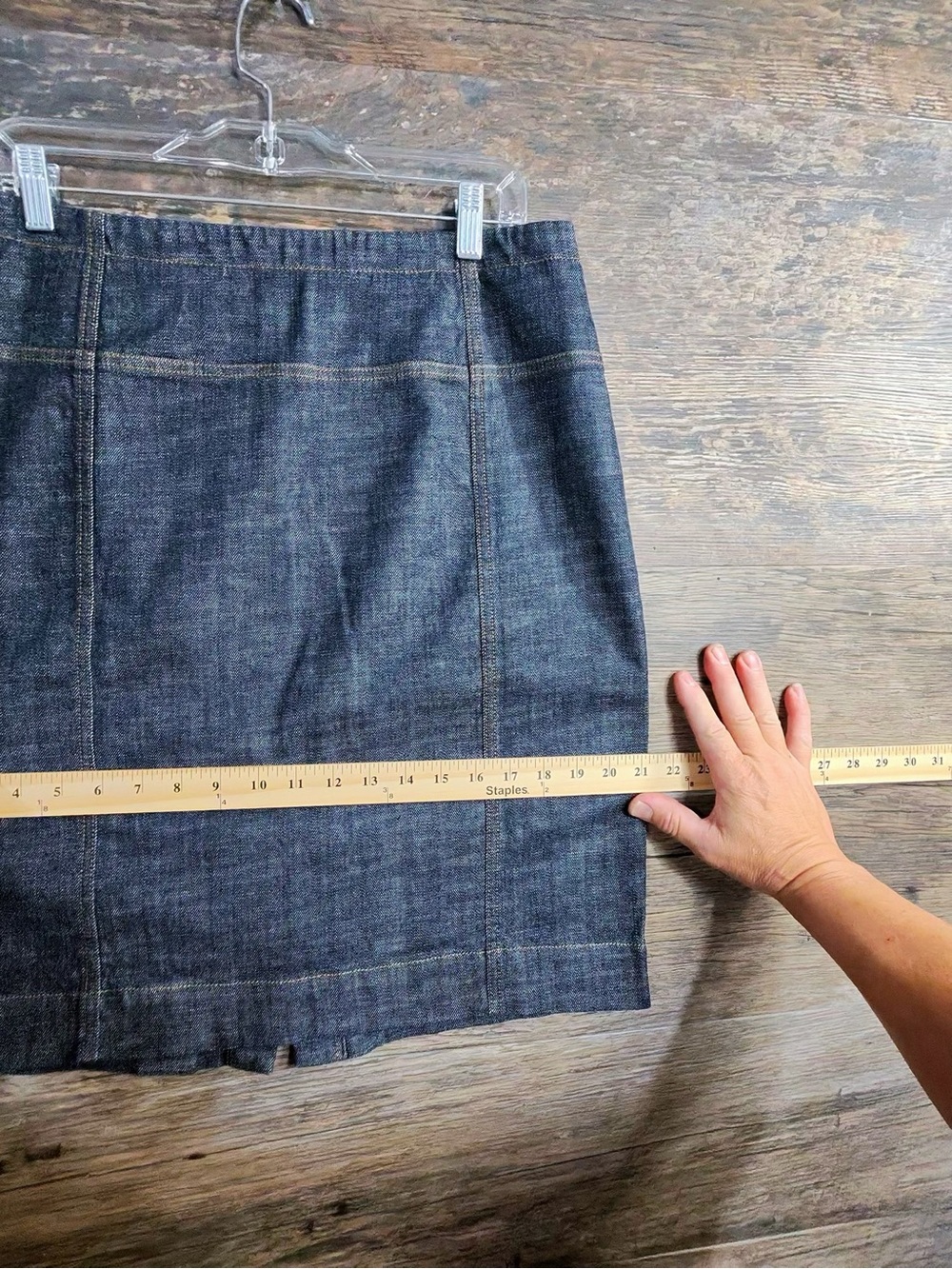 Anne Klein Jean Denim-Style Pencil Skirt - Picture 5 of 9